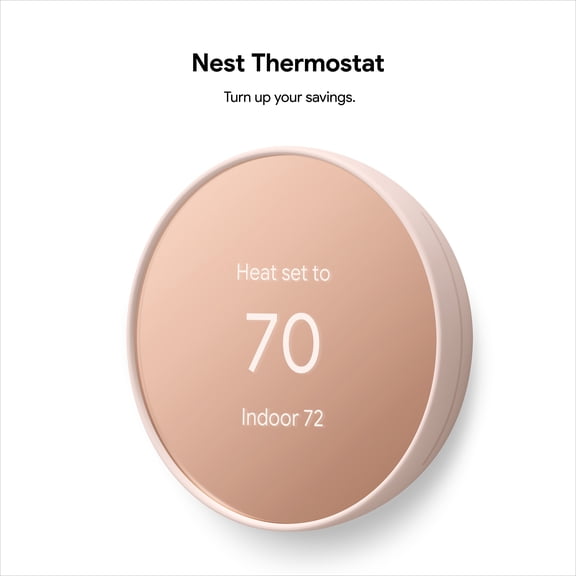 Open Box Google Nest Thermostat - Programmable Smart Thermostat for Home - Sand