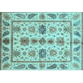 thumbnail image 1 of Ahgly Company Indoor Rectangle Abstract Light Blue Modern Area Rugs, 6' x 9', 1 of 4