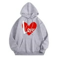 thumbnail image 1 of WEAIXIMIUNG White Sweatshirt Women Ladies' Cute Pullover Comfortable Drawstring Hoodie with Pocket Sweatshirt, 1 of 3