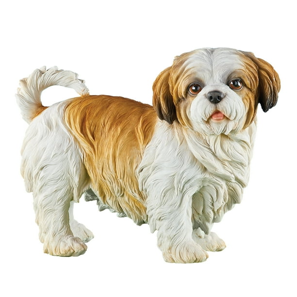 Realistic Standing Resin Shih Tzu Outdoor Garden Figurine For Porch