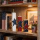 thumbnail image 4 of 3 Pcs Patriotic Red White Blue Decorations 4th of July Wood Table Block Sign and Centerpieces Memorial Day Tiered Tray Decor Rustic Farmhouse Star Decor for Home Office Kitchen Desk Shelf, 4 of 6