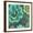 Brown Frame, variant on Art.com Floral Assortment Teal on Dark Grey Crop I Art Print by Hugo Wild, 16" x 16"