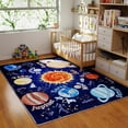 thumbnail image 2 of Janvonne Space Kids Area Rug,Low Pile Non-Slip Washable Carpet for Nursery Playroom Bedroom,5x7ft, 2 of 9