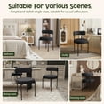 thumbnail image 2 of YEEFY Boucle Dining Chairs Set of 4 Teddy Upholstered Dining Room Chairs Kitchen Chair with Metal Legs Mid Century Modern Chair for Dining Room, Kitchen (Black Frame+Black, 4), 2 of 7