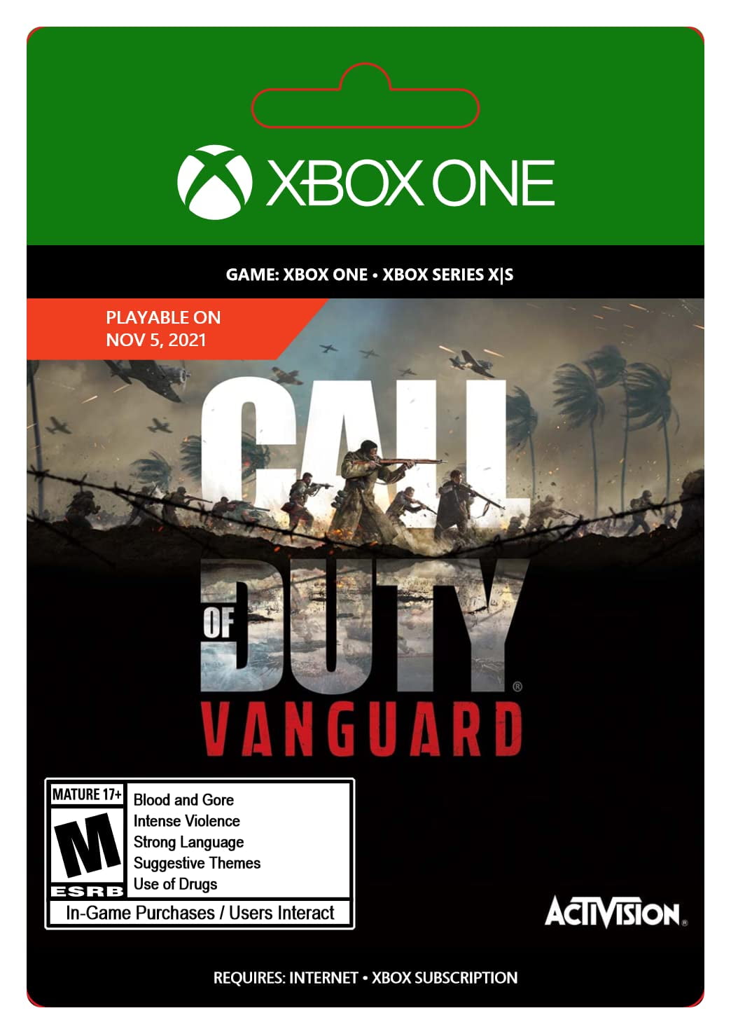 Xbox one one factory game Cod Vanguard.. HDMI.. Power cord.. Black controller