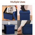 thumbnail image 3 of Collapsible Storage Ottoman Foot Rest, Navy, 3 of 6