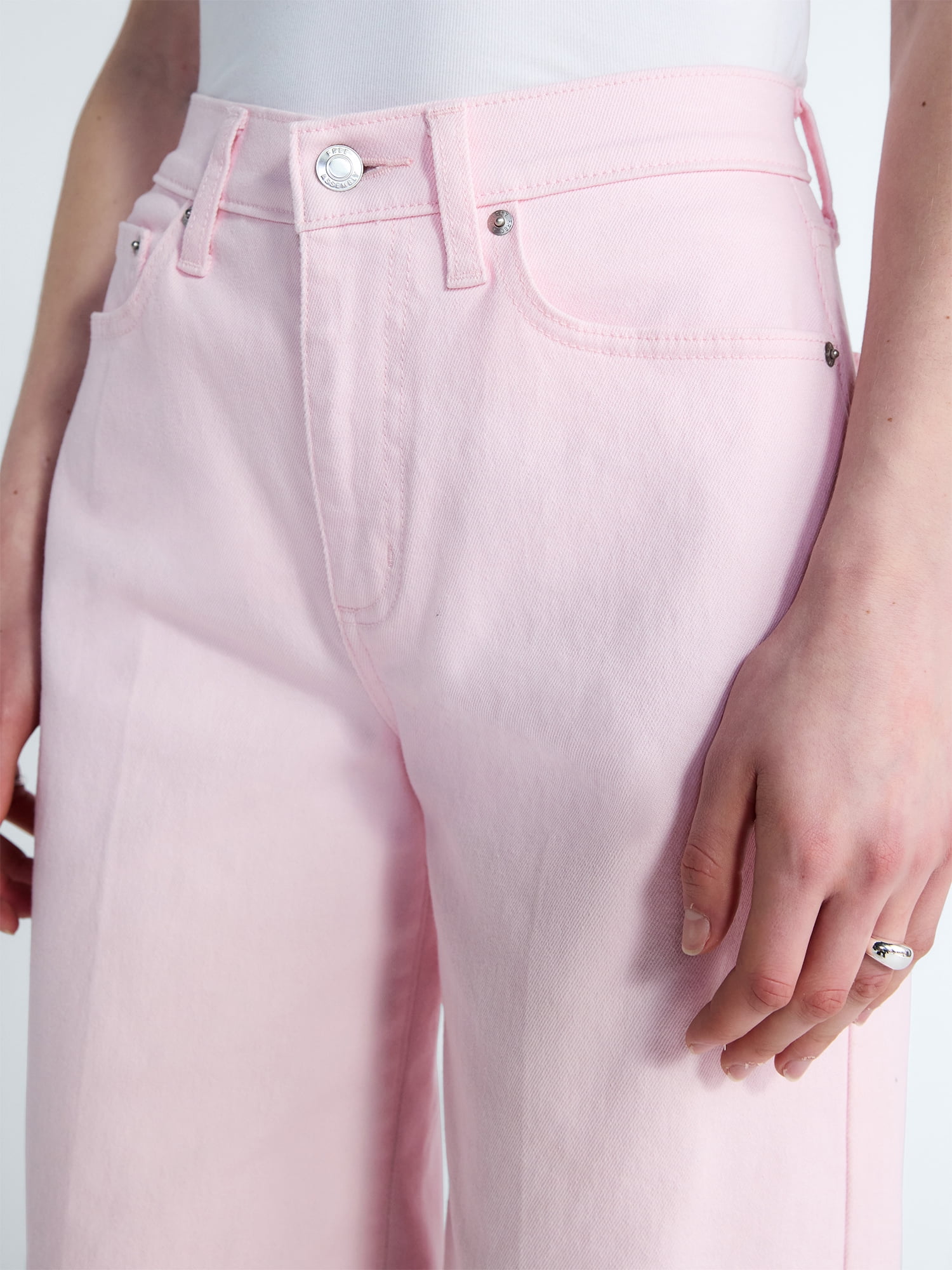 Free Assembly Women's and Women's Plus High Rise Cropped Wide Leg Jeans, Sizes 0-22W