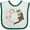 White and Green, variant on Inktastic Cute Ferret Heart Boys or Girls Baby Bib