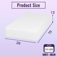 thumbnail image 2 of FDW Twin 12 Inch Medium-Firm Memory Foam Mattress, CertiPUR-US Certified, Bamboo Charcoal Infused, Cooling, 2 of 7