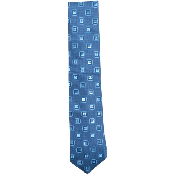 Borrelli Napoli Men's Blue Geometric Square Necktie - One Size