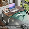 thumbnail image 5 of SOONTRANS Laptop Desk for Bed, Lap Desk Foldable Breakfast Bed Tray Table, Stand Reading Desk Tray with Slots/Cup Holder Table(Brown), 5 of 7