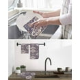 thumbnail image 6 of Blue Boho Kitchen Dish Towels for Drying Dishes Set of 2, Farmhouse Neutral Flowers Pattern Aesthetic Waffle Weave Microfiber Terry Hand Tea Bathroom Towels Quick Dry & Absorbent Towel 12x12, 6 of 7