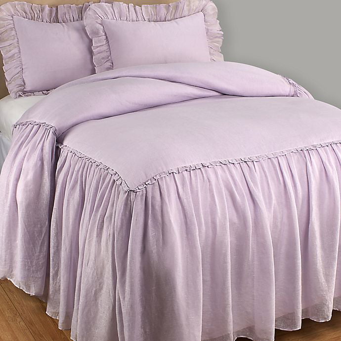 Wamsutta Vintage Luxury Skirted King Pillow Sham in Lilac Purple 20 x 36 in 