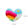 thumbnail image 2 of 17.7"X13.7"Heart Pillow Stuffed Rainbow Heart Shaped Throw Pillow Plush Toy Valentine Christmas Decorations Throw Pillows Heart Shaped Cushion Toys 1 PC, 2 of 8