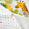 thumbnail image 4 of Castle Fairy Cute Watercolor Jungle Lion Giraffe Elephant Twin Duvet Cover,Cartoon Animal Twin Bedding,Green Brown White,Reversible,2pcs,No Comforter,1 Duvet Cover and 1 Pillowcase, 4 of 6