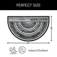 thumbnail image 4 of Welcome Half Round Door Mat - 30x18 Inch Rubber Outdoor Doormat - Non-Slip, Weather-Resistant Entryway Mat - Gray, 4 of 7