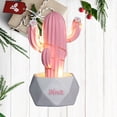 thumbnail image 2 of EeaseMX Lámpara de noche con forma de cactus, adorno artesanal, lámpara decorativa de escritorio para el hogar y la oficina (rosa, tamaño pequeño), 2 of 7