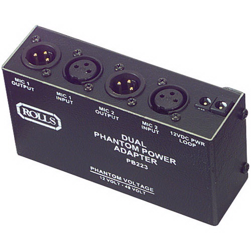 Rolls PB223 Dual Phantom Power Adapter 12V/48V