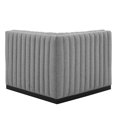 thumbnail image 4 of Modular Sofa Corner Chair, Black Grey Gray, Fabric, French Living Lounge Cafe Lobby Hospitality Restaurant, Modern Contemporary HB33758, 4 of 6