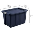 thumbnail image 4 of Storage Bins with Lids, Heavy Duty Totes, Tuff1, 30 Gallon, Dark Indigo, 4 of 9