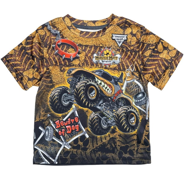 Camiseta Monster Jam Monster Mutt Big Boys Marrón Talla 10-12
