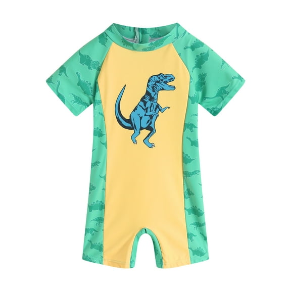 Gerichy Boys Swim Set, 2T 3T 4T 5T Swimsuit Boys Boys Swimwear Comfortable Soft Fabric Fashion Cute Cartoon Dinosaur Print Boys Swimwear