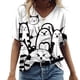 thumbnail image 2 of Camisetas con cuello en V en 3d para mujer, camisetas de manga corta con estampado de gatos bonitos, camisetas informales Kawaii a la moda, ropa divertida para mujer, 2 of 4
