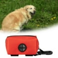 thumbnail image 2 of Soporte para bolsa para excrementos de perros, dispensador de bolsas para excrementos de mascotas, duradero, de poliéster, para cachorros, bolsa , Rojo, 2 of 8