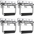 thumbnail image 1 of Jinsinto Spring Recessed Handle Chest Handle Stainless Steel Folding Spring With Handle Stainless Steel Cash Box Pull Handles Stainless Steel Folding Cash Box Handles Lifting Handle Box Tool, 1 of 5