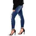 thumbnail image 6 of JULMCOMO Jeans for Women Boyfriend Ripped Skinny Jean Waisted Stretch Distressed Jeggings Frayed Cute Denim Pants Black M, 6 of 8