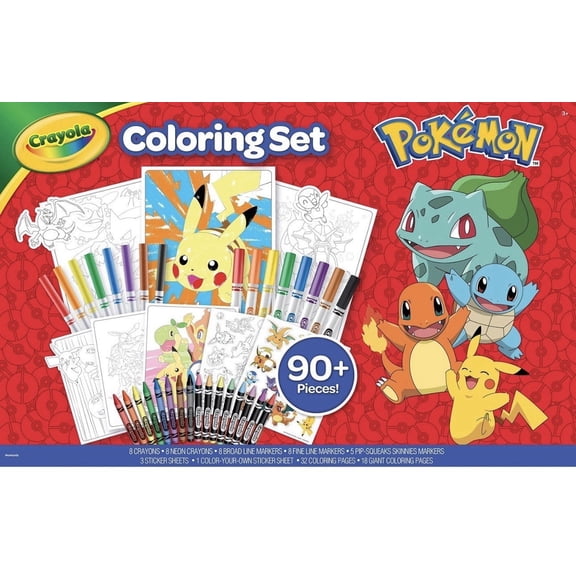 Crayola Pokemon Coloring Set 90 Pieces