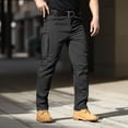 thumbnail image 2 of Mens Hiking Pants Slim Fit Casual Water Resistant Joggers Pants Slim Fit Dress Pants Tapered Work Cropped Trousers, 2 of 6
