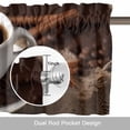 thumbnail image 6 of Coffee Beans Valance Curtain for Windows Modern Hot Coffee Cinnamon Rolls Rod Pocket Curtain Valances Short Window Treatments Panels for Kitchen Bathroom Laundry Room Basement 56 x 16 Inch, 6 of 9
