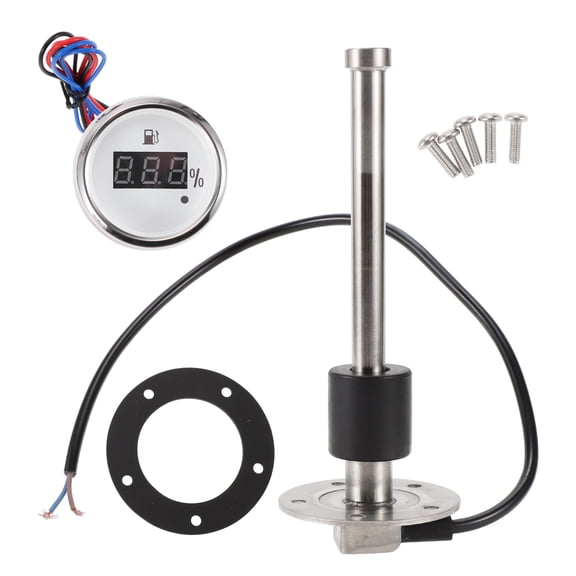 Unique Bargains 1 Set Fuel Sending Unit and Gauge Kit 7.87" Length Boat Fuel Sending Unit Marine Fuel Sender Unit Silver Tone Black White Metal 240-33 Ohm