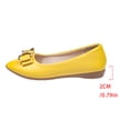 thumbnail image 5 of Miluxas Women's Metal Bow Ballet Flats - Round Toe Slip-On Shoes, Versatile Footwear for Work, Casual & Everyday Wear Yellow 7.5(40), 5 of 9