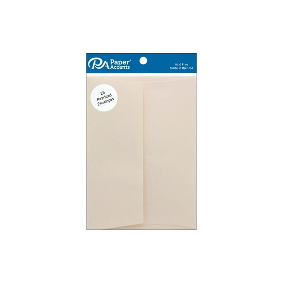 Paper Accents Envelope 5.25"x 7.25" Pearlized Cameo 25pc
