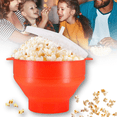 thumbnail image 1 of Palomera de Silicona Plegable para Microondas Sin Aceite Micro Facil Palomitas Caseras Marthing Bowl Palomero Plegable de Silicon Facil de Usar y Limpiar, Ideal para uso Domestico en Familia, Naranja, 1 of 10