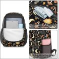 thumbnail image 4 of Sun and Mushroom Gothic Pattern 17" Waterproof Oxford School Backpacks for Teens, S-Shape Padded Straps, for School, Travel, Hiking, Camping, 4 of 5