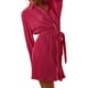 thumbnail image 5 of VISgogo Vestido de camisa con botones para mujer, mini vestido plisado de manga larga con cuello en V y cinturón VISgogo moda, 5 of 9