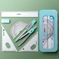 thumbnail image 4 of kedshhgu Math Geometry Kit Sets 7 Piece Student Supplies with Shatterproof Storage Box,Includes Ruler, Protractor, Eraser, Lead Leads, Pencils For Drawing, 4 of 9