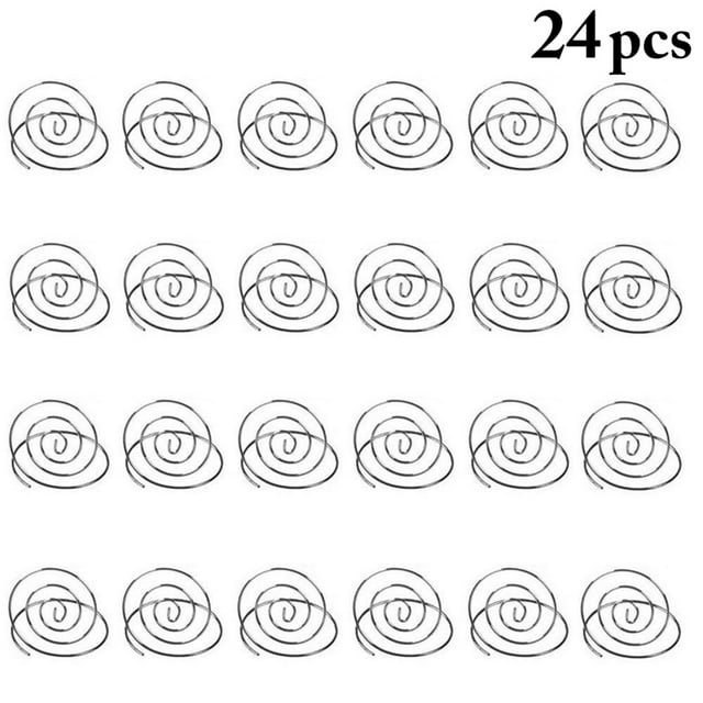 Coofit 24 Pcs Porte-Place en Métal en Forme d'Anneau Support de Carte de Table Support de Numéro de Table
