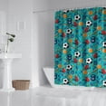 thumbnail image 2 of Baseball Football Pattern Shower Curtain 72"x84" ,Bathroom Decorative Shower Curtains Set with 12 Hooks,Modern Waterproof Washable Shower Curtain, 2 of 6