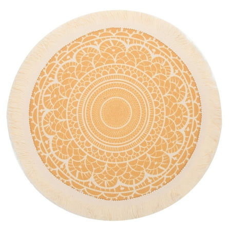 

Woven Placemat Dining Table Dish Mat Tassel Design Place Mat Decorative Bowl Mat Table Coaster