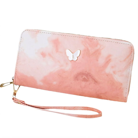 ELORIAH Wallet Women,Minimalist and Chic Card Holder Wallet,Must-Have Accessory Wallet Purse,Pink