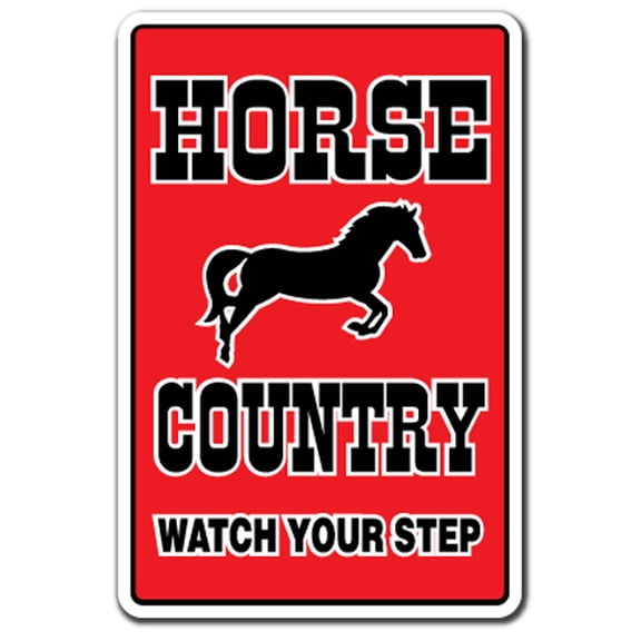 Horse Country [3 Pack] of Vinyl Decal Stickers | 5" | Indoor/Outdoor | Funny decoration for Laptop, Car, Garage , Bedroom, Offices | SignMission