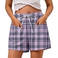 thumbnail image 2 of Women's Plus Size Drawstring Shorts with Pockets Casual Summer 5 Inseam, 2 of 6