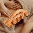 thumbnail image 6 of Stgfyxgs Manual Massager Deep Tissue Massager Neck Massager Handheld Roller Massager Tool Wood Roller Massager for Leg Arm Body Facial A, 6 of 9