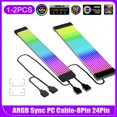 thumbnail image 2 of 5V 3Pin PC RGB GPU Cable 8Pin 24Pin PSU RGB Cable Extensions Flexible LED Strip Light DIY Kit for Computer Power Supply, 2 of 5