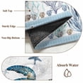 thumbnail image 6 of Area Rug for Living Room, Coastal Turtle Non-Slip Indoor Large Carpet for Bedroom/Dining Room, Ocean Nautical Starfish Conch Seashells Washable Low-Profile Rectangle Floor Runner Rugs - 4 x 6 Ft, 6 of 7