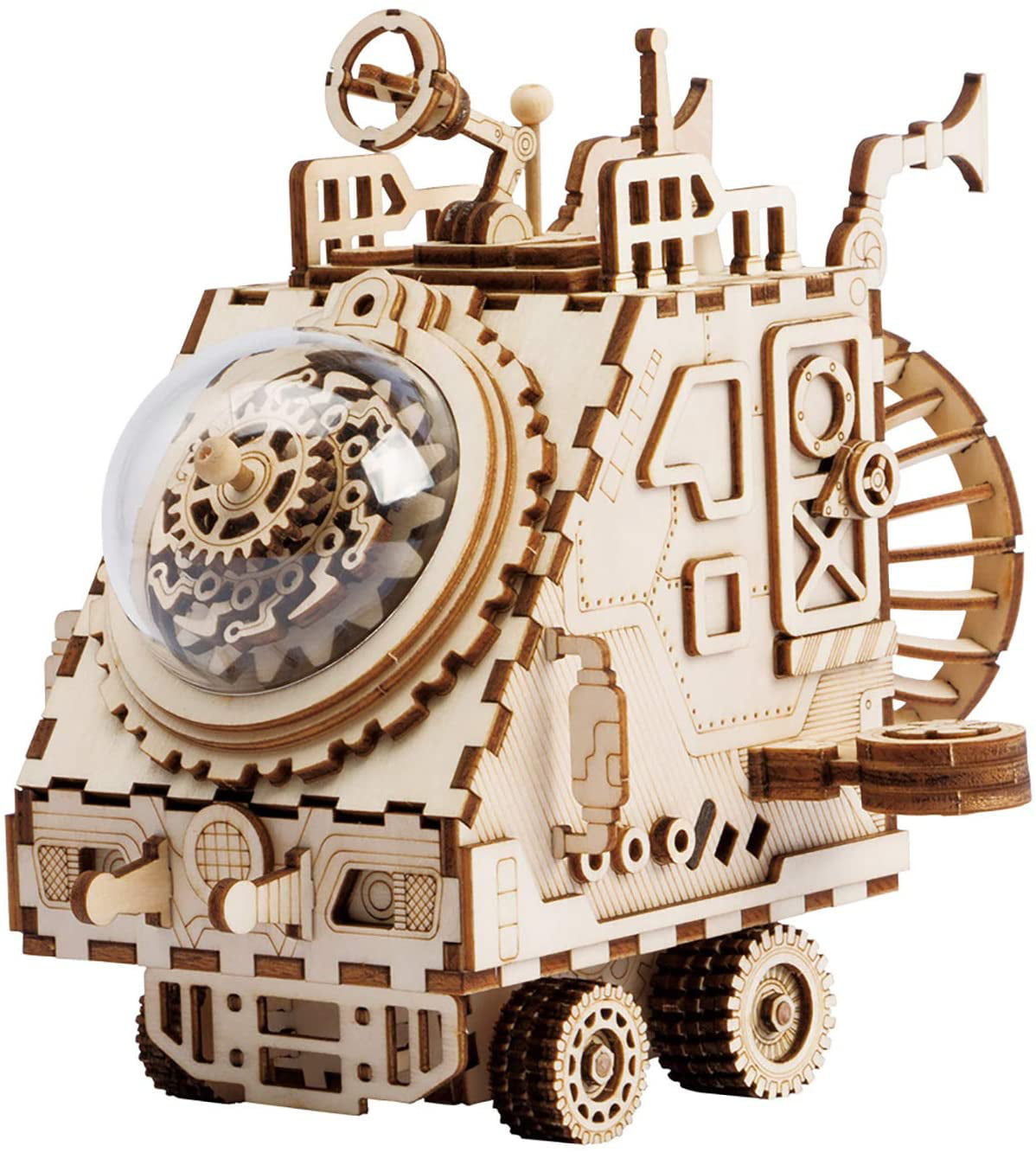 Robotime DIY Wooden Music Box 3D Puzzle Mechanical Model Musical Toy Gift Girl 